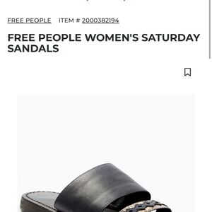 Free People Women's Black Saturday Sandals